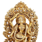 Brass Kali Mata Idol Four Arms 8" - Prabhavali Frame Divine Protection | Jaipurio